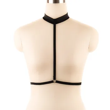 Naiste Must Reguleeritav seksikas choker, et talje rakmed 90-ndate kinnismõte kanda keha rakmed cupless rinnahoidja rinnus Keha Vöö Suspender