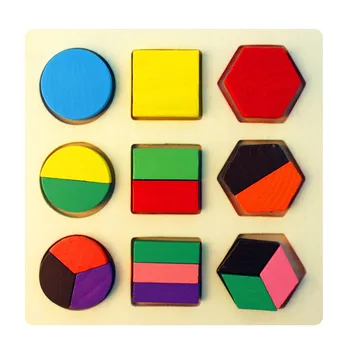 1TK 15cm Puidust Pardal Värvikas Geomeetria 3D Puzzle Lapsed Varakult Hariduslik Mänguasi Sobitamine Kuju Pere Mäng Montessori Mänguasjad FE