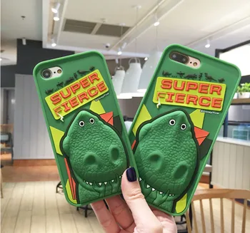 IPhone Disney Juhul Mänguasja Lugu Dinosaurus Armas 3D Silikooni Klaasi Protector Kate iPhone 11 12 PRO MAX X XS XR