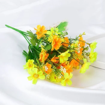 Väike Daisy Kunstlikku Lille 1 Kimp Chrysanthemum Plastikust Võltsitud Lill Pulm Lill Teenetemärgi Mini Flower Arrangement