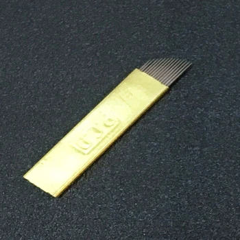 100 Tk Kõva PCD 14 Pin-Alaline Meik Kulmu Tätoveering Tera Microblading Nõelad 3D Tikandid Käsitsi Tätoveering Pliiats Ma