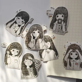 20PCS Manga tüdruk Raamat Kleebised Käsitöö Ja Scrapbooking kleebised raamat Dekoratiivne kleebis DIY Kirjatarvete