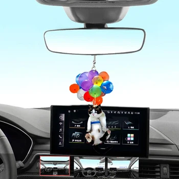 Värviline Õhupall, Kass Auto Rippus Ornament koos Sõidavad Kass Ripats Auto Võtmehoidja