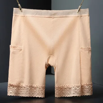 Linbaiway Pluss Suurus Naised Ohutuse Aluspüksid Aluspesu Kvaliteetne, Õmblusteta Ohutuse Lühikesed Püksid Püksid Ice Siid Pits Lühikesed Püksid Venivad Püksid