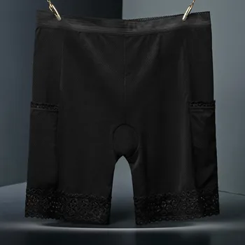 Linbaiway Pluss Suurus Naised Ohutuse Aluspüksid Aluspesu Kvaliteetne, Õmblusteta Ohutuse Lühikesed Püksid Püksid Ice Siid Pits Lühikesed Püksid Venivad Püksid