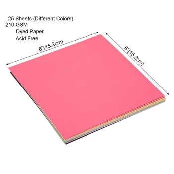 25pcs/Pak 6*6inch Candy Värvi Mustriline Paber-Pad Scrapbooking DIY Õnnelik Planeerija Kaardi Tegemise Teataja Projekti