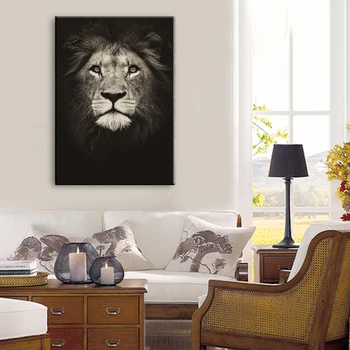 Põhjamaade Lions Head Lõuendile Maali Loomade Seina Art Lõvi Plakatid ja Pildid Seina Pildid elutuba Teenetemärgi Home Decor