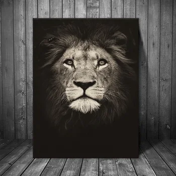 Põhjamaade Lions Head Lõuendile Maali Loomade Seina Art Lõvi Plakatid ja Pildid Seina Pildid elutuba Teenetemärgi Home Decor