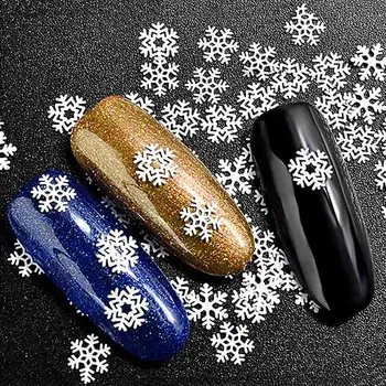 1 Pudel Jõulud Küünte Art DIY Lumehelbed Metall-Litrid Talvel Lumi Küünte Sillerdavad Helbed Kaunistused Küüntele