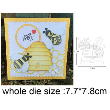 2021 Uus Metalli Lõikamiseks Sureb Kärgstruktuuri mesilaste lõikamine sureb ja templid DIY Scrapbooking sureb Šabloonid sureb Paber Käsitöö Reljeef sureb
