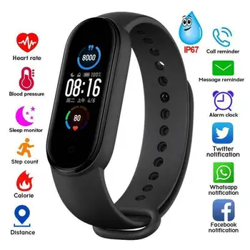 Uus M5 Smart Bänd Fitness Tracker Smart Watch Smarthwatch Käevõru Südame Löögisagedus, Vererõhk Smartband Jälgida Tervise Käepael