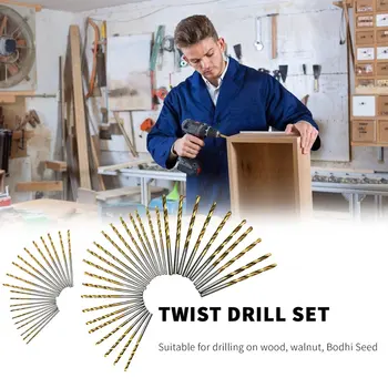 HSS Terasest Koobalt Mini Twist Drill Bit set Sirge Varre Auk Avaja Võimsus Puurimine mulgustamistööriistad DIY Puidutöötlemine