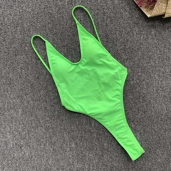 2020 Seksikas Tahke Ühes Tükis Ujumistrikoo Naiste Ujumisriided Bodysuit Ujumistrikoo Naine Push Up Monokini Kõrge Lõigatud Jalg Trikoo Beach Kanda