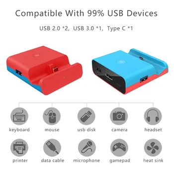 USB 3.0 Multi Hub USB-Jaoturi Suure Kiirusega 5 Port Nintendo Lüliti Lite XBox PS 4 5 PC Windows Macbook Arvuti PS4 Tarvik