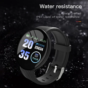 Smart Watch Veekindel Smart Ümar Kuju Käevõru Pedometer Fitness Tracker Mood Wristbands IOS Android Kontrolli