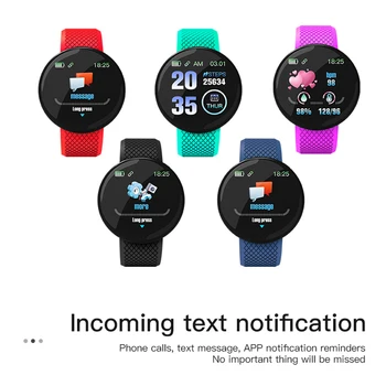 Smart Watch Veekindel Smart Ümar Kuju Käevõru Pedometer Fitness Tracker Mood Wristbands IOS Android Kontrolli