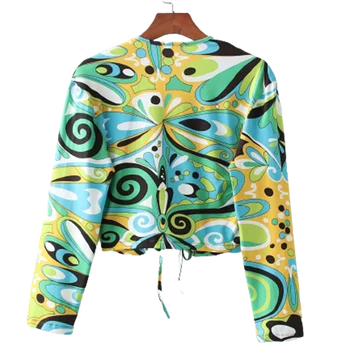 XEASY 2021 Suvel Naiste Rannas Stiilis Print V-Kaeluse Vintage Casual Shirring Lühike Särgid Naiste Slim Kõrge Vöökoht Voldid Seelik Komplekt