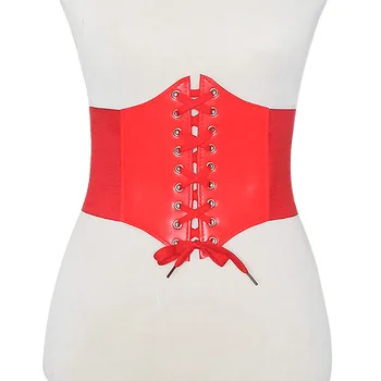 Must punane valge naiste korsett naine gooti riided underbust talje seksikas pruudi bustier top keha shapewear VB0001