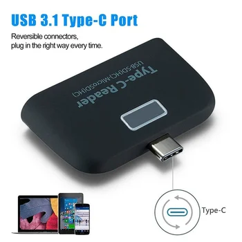 Smart 4 In 1 OTG-Kaardi Lugeja Sülearvuti, Vastupidav Telefon TF Mikro-SD-Micro-USB-Laadimine Port USB-3.1 Universaalne Tüüp C Adapter