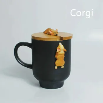 2019 Cartoon 3D Corgi prantsuse Buldog Kruusid Armas loom Kohvi Kruus Tee Vee Tassi Piima Sidruni Drinkware Paar Tassi Kingitus Sõpradele
