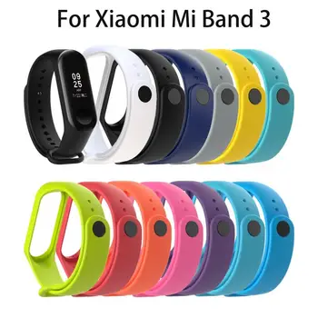 Värvid Käevõru Xiaomi Mi Band 3 Sport Rihm Smart Watch Silikoonist Randmepaela Jaoks Xiaomi Mi Band 3 Käevõru Smart Bänd