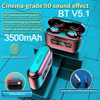 G40 Juhtmeta Peakomplekti Tws Bluetooth Kõrvaklapid 9D Hd Touch Control 5.1 Bluetooth-Bluetooth-Peakomplekti Kaasaskantav Eaebuds