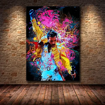Abstraktne Freddie Mercury Bohemian Rhapsody Lõuendile Maali Poster Ja Prindib Pildid Seinale Abstraktse Dekoratiivsed Home Decor