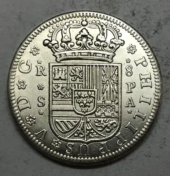 1731 Hispaania 8 Reales-8 Reales - Felipe V Koopia, Mündi