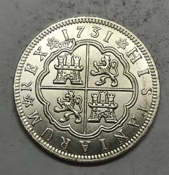 1731 Hispaania 8 Reales-8 Reales - Felipe V Koopia, Mündi