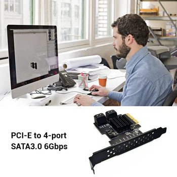 PCI-E 4X GEN3, et SATA 3.0 laienduskaardi 5 Port Full Speed 6G Üleandmise Laiendamine IPFS Kõvaketta JMS585 for Win7 / 8 / 10 / Linux