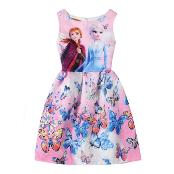 Elsa Kleidid Väikesed Tüdrukud Kleit Printsess Sünnipäeva Riided Anna Elsa Printsess Kleit Cartoon Cosplay Lume Kuninganna Kostüümid