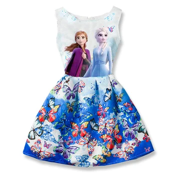 Elsa Kleidid Väikesed Tüdrukud Kleit Printsess Sünnipäeva Riided Anna Elsa Printsess Kleit Cartoon Cosplay Lume Kuninganna Kostüümid