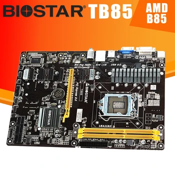 Eest BIOSTAR TB85 Emaplaadi LGA 1150 DDR3 16GB Kaevandamine PCI-E 3.0 USB3.0 Kaevandamise BTC PRO Kasutada Biostar TB85 6GPU LGA 1150 ATX