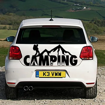 Kuum Camping Auto Kleebis Katte Kriimustusi Cartoon Aknas Decal Mootorratta Vw Bmw E46 Ford Focus