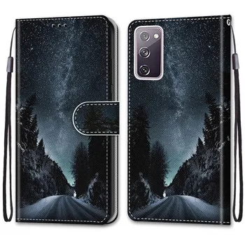 Nahast Magnet Case For Samsung Galaxy S20 FE (Fan Edition) 5G S 20 Pluss Lite G781 Telefoni Katab Klapp Rahakott Värvitud Funda Etui