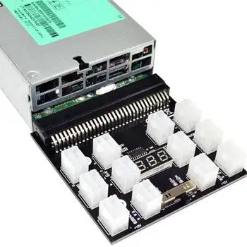 PCI-E Toide Breakout Pardal 12/17 Sadamate 6Pin PSU GPU Graafika Kaardi toiteplokk LED Ekraan Kaevandaja Kaevandamine