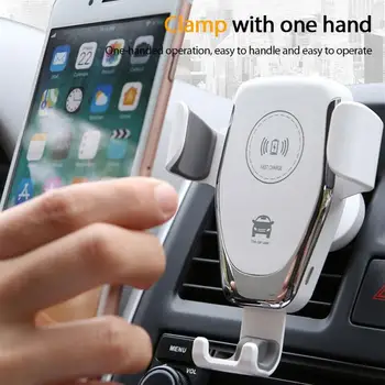 USB Reaalne Kiire Qi Palju, Käsi-tasuta Kõnet Anti-libe Omanik IPhone 12 Wireless Laadimine Laadija Auto Õhu Väljalaskeava Omanikule Telefon