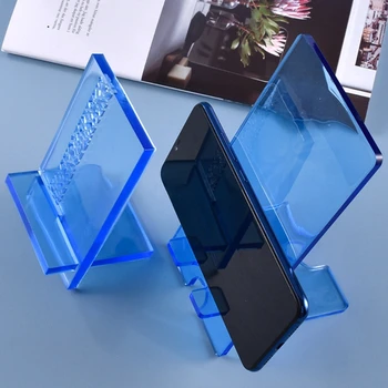 Crystal Epoksüvaik Hallituse Mobiiltelefon Bracket DIY Crafts Casting Vahend Tablett Omanik Mobiiltelefoni Stand Silikoonist Vormi M17