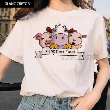 Harajuku Suvel Moe Tees T-Särk Naiste Ullzang Vegan Top Kawaii 90s Graafiline Naiste Cute Cartoon T-särk