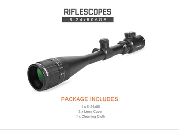 Bushnell 6-24X50 Taktikaline Riflescope Airsoft Jahindus Optika Silmist Püss Õppesuuna Roheline Punane Valgustatud Riflescope