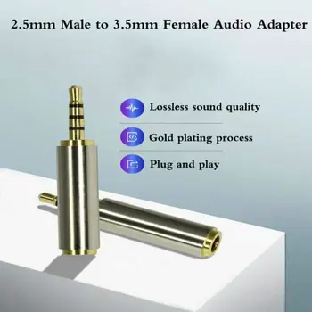 5tk/ palju Kõrge Kvaliteet Kulla 2,5 mm Isane-3,5 mm Emane audio-Stereo Adapter Plug Converter Kõrvaklappide pesa