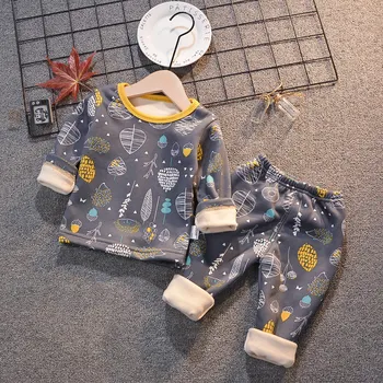 Laste riiete komplekt sügis-talv baby puuvillane pidžaama Pluss, samet, pikkade varrukatega cartoon laste pidžaama komplekt lapsed riided