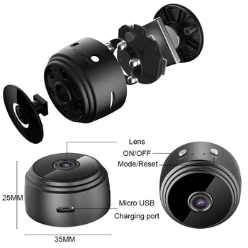 A9 Mini kaamera, WiFi, Kaamera, Originaal HD Versioon Micro Häält, Video Traadita Diktofon Valve kaamera Mini Videokaamera IP Kaamera