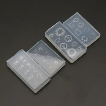 2tk Mini Jätab Lill 3D Silikoon Selge Hallituse Nuppu, Sissepressitud Raami Küünte Lõikamist Hallituse Nail Art Templates Maincure Vahendid
