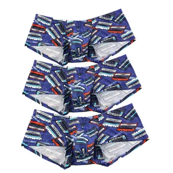 Seksikas Mens Mini Bokserid Trükitud Pasun Kott Aluspüksid Puuvill Boxershorts Reisikohvrid Sleepwear Nightwear Lühikesed Püksid Meeste Aluspüksid