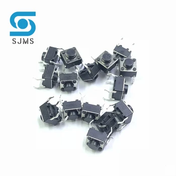 SJMS 20PCS Taktitunne Reljeefsete Surunupp-Lüliti 6X6 6*6*4.3/5/6/7/8/9/10/11/12/13mm DIP 4P mikrolüliti 6X6 Lülitab Arduino Jaoks