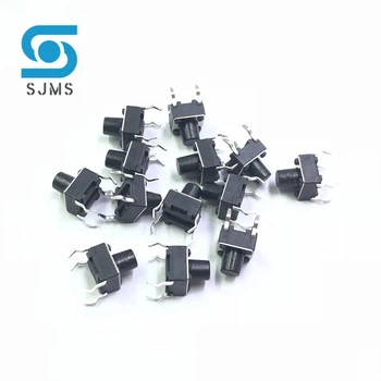 SJMS 20PCS Taktitunne Reljeefsete Surunupp-Lüliti 6X6 6*6*4.3/5/6/7/8/9/10/11/12/13mm DIP 4P mikrolüliti 6X6 Lülitab Arduino Jaoks