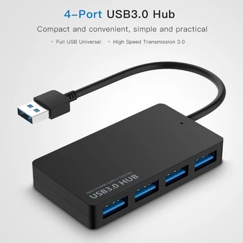 USB-4-Port-Ultra-Õhuke 3.0 Hub Multi-Sadama Laiendamine Hub mitmeotstarbeline Praktiline Kasulik Hub Jagaja Suurus 75X40X10mm