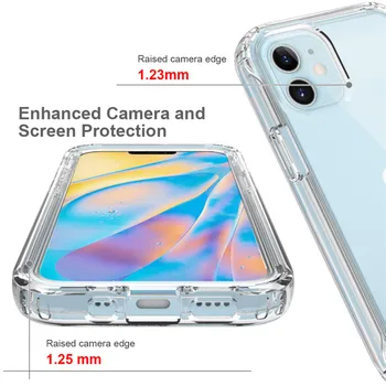 IPWSOO Läbipaistev Spockproof Silikoon Telefon Case For iPhone 12 11 Pro XS Max XR-X 8 7 Plus SE 2020 Kaamera tagakaane Kaitse