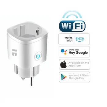 TREKSTOR Tuya Smart Plug Socket WiFi 10A 220V puldiga Kodutehnika Töötab Alexa Google Kodu